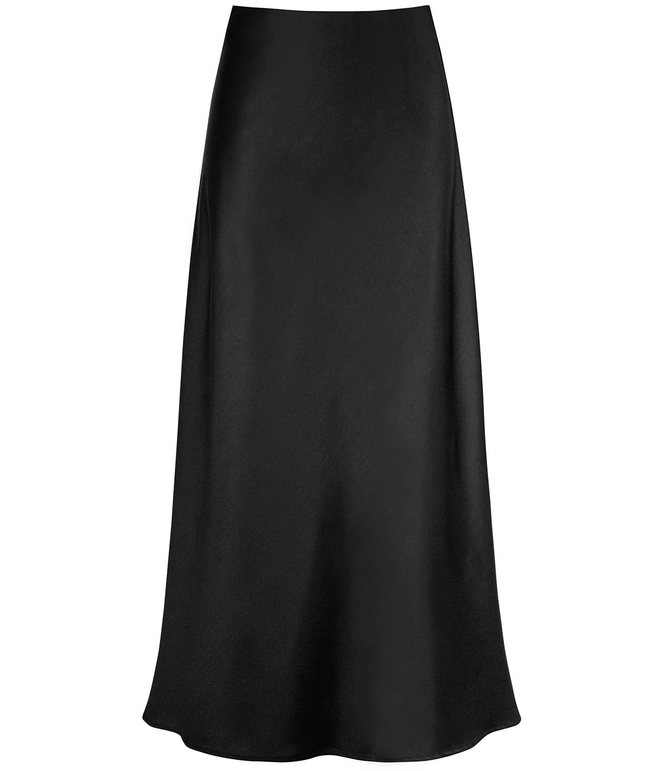 Three-quarter view showing skirt movement and graceful drape
