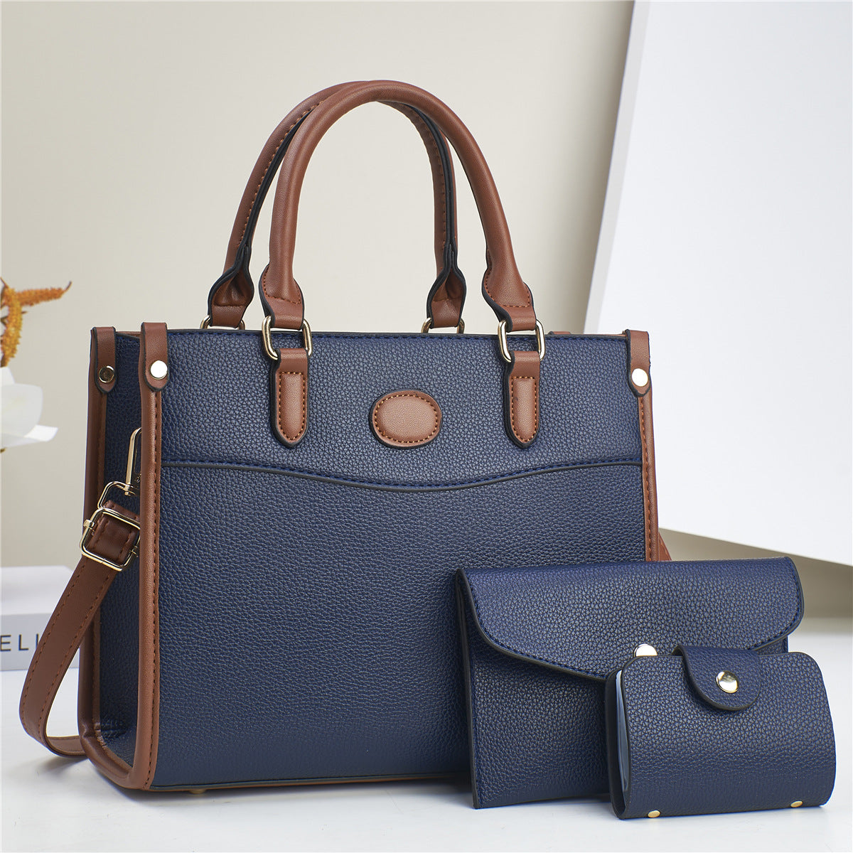 Detail of adjustable shoulder strap with quality stitching and attachment