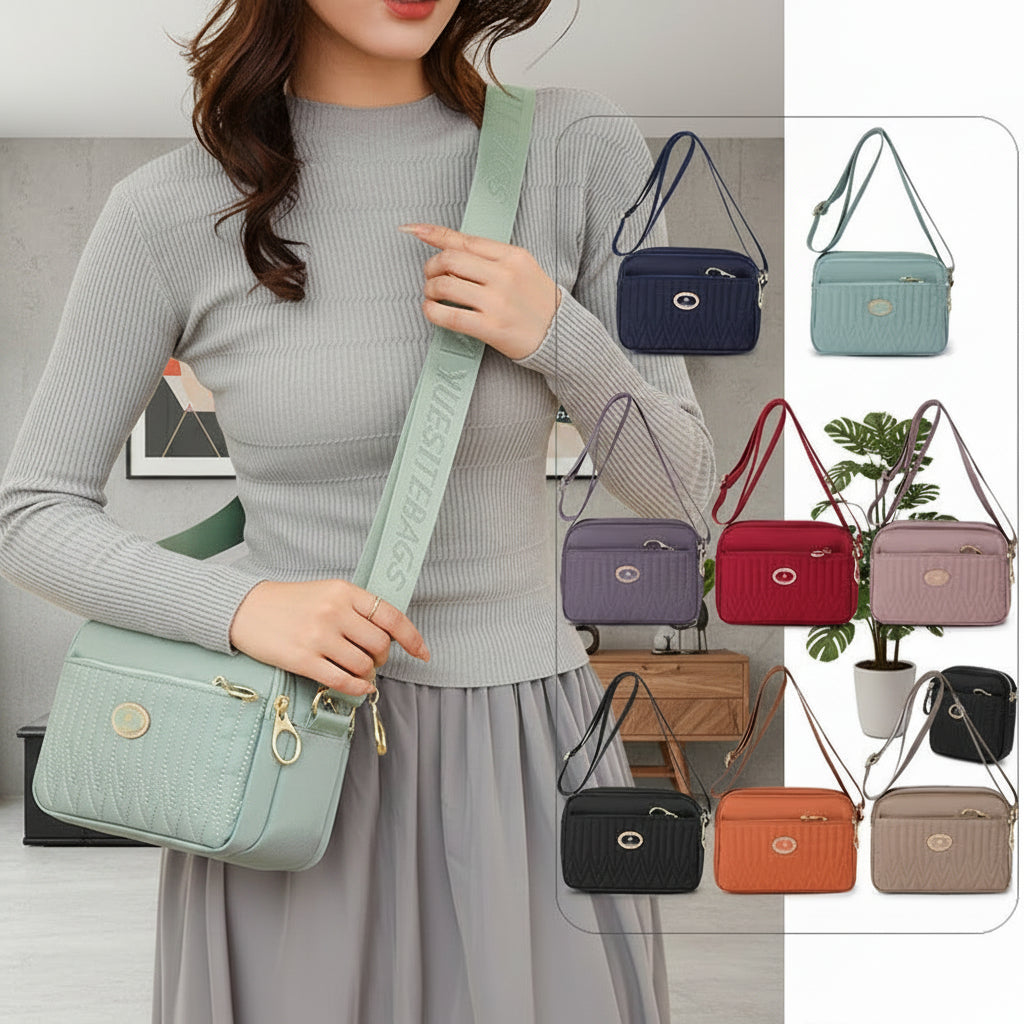 Black luxury crossbody bag with structured silhouette, perfect for formal occasions