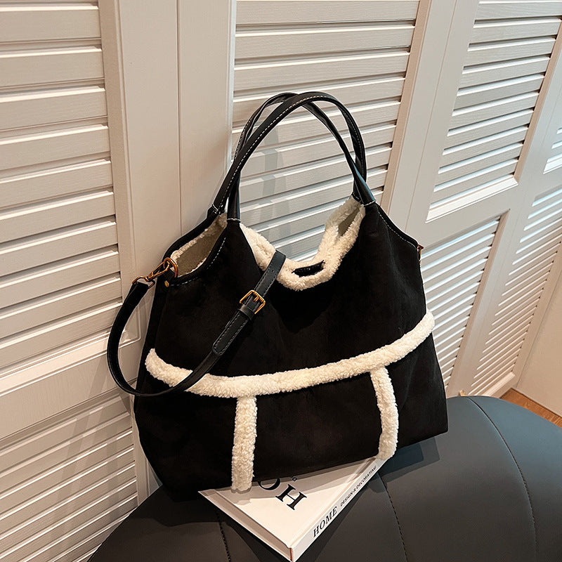 Flat lay overhead view of complete tote bag set