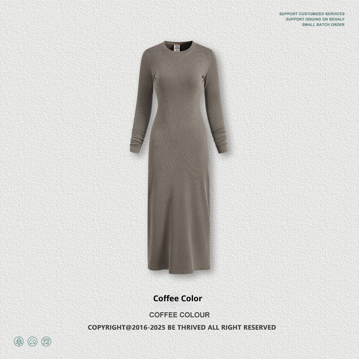 Back view showing fitted design and full length coverage