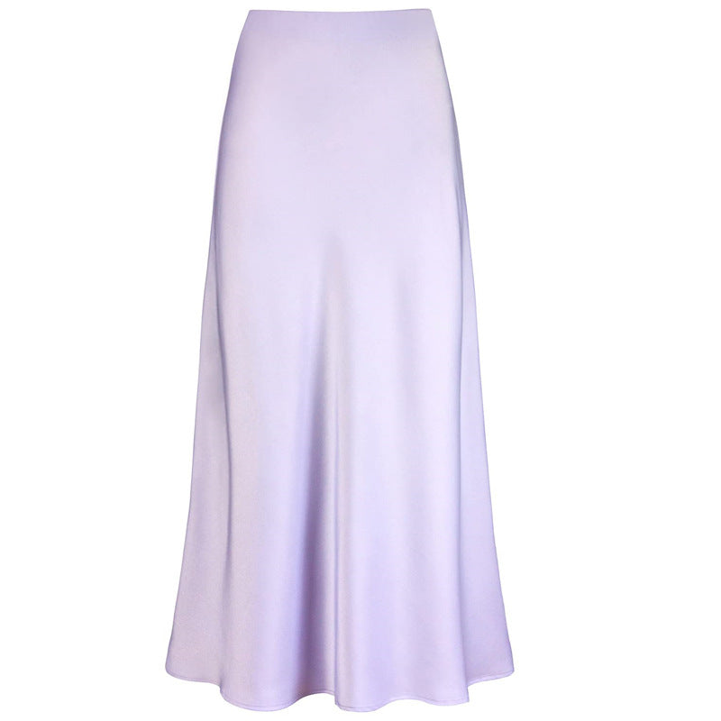 Back view of mermaid midi skirt displaying flowing train detail