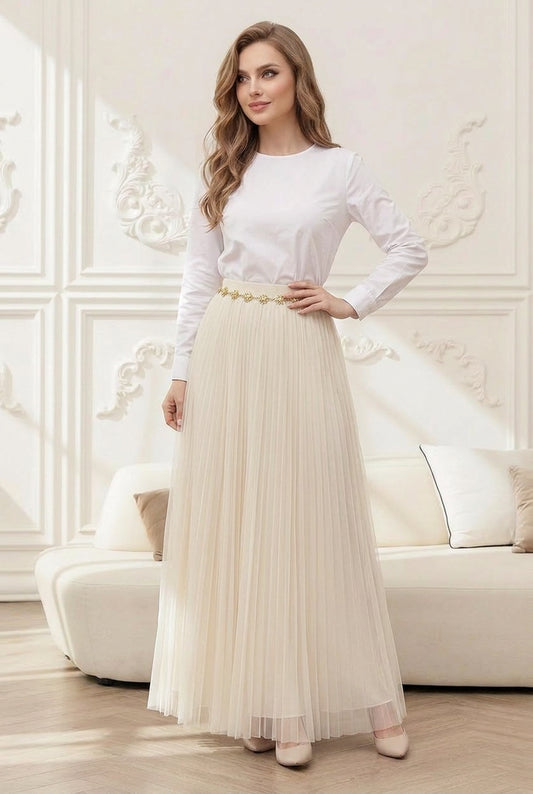 Maxi Long Skirt -Naella - modest fashion product photo 1