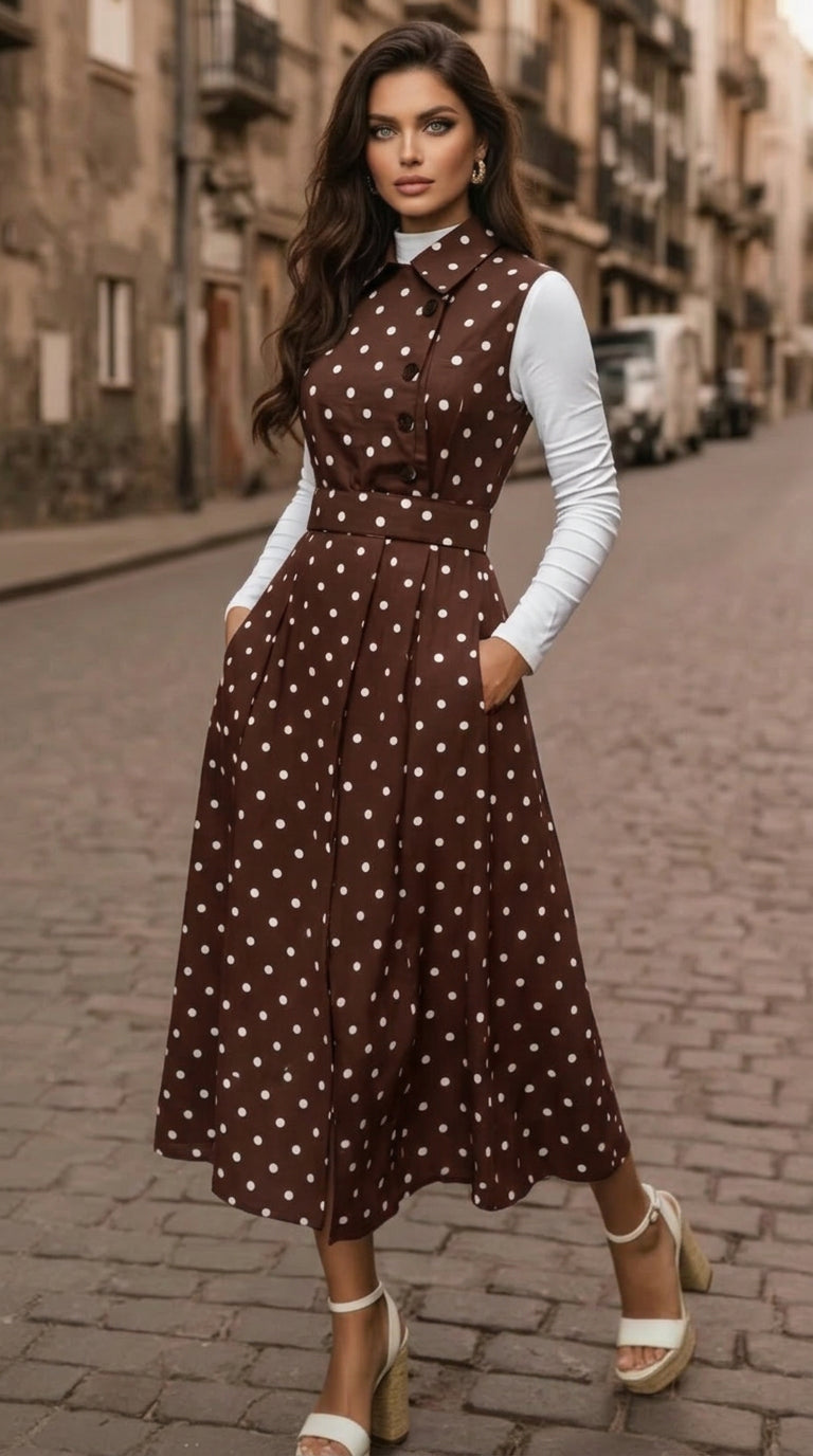 Close-up of decorative lace-up front and faux button details